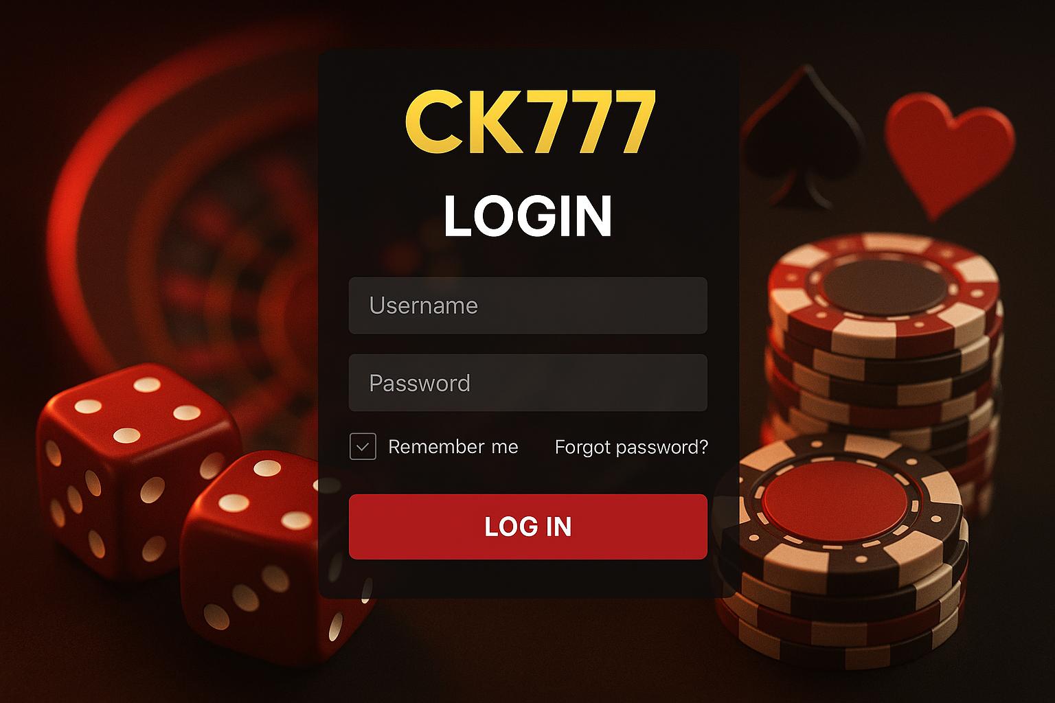 Login no Cassino CK777
